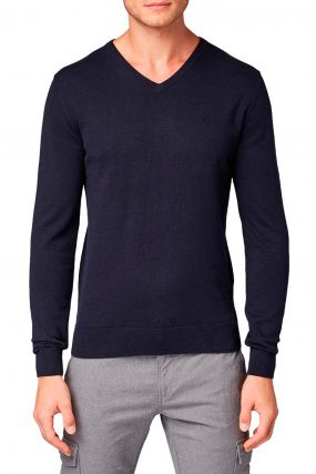 Pull TOM TAILOR V NECK Navy