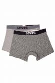Boxer LEVIS BRIEFS Black/Grey (pack x2)