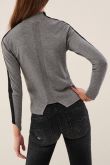 Pull SALSA COL ROULE Gris