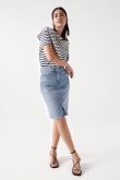 Jupe en jean SALSA FAITH PUSH IN Azul