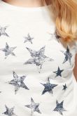 Tee-shirt TOM TAILOR STARS Off white