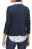 Cardigan TOM TAILOR CABLE Real navy blue