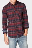 Chemise TOM TAILOR CARREAUX Deep Red 