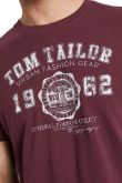 Tee Shirt TOM TAILOR LOGO Bordeaux