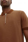 Polo TOM TAILOR Brown Structured Stripe 