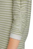 Sweat Rayé TOM TAILOR Green White Structured Stripe 