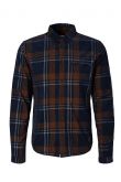 Chemise TOM TAILOR Navy Brown Cord Check 