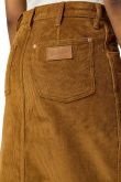 Jupe longue WRANGLER CORDUROY Cognac