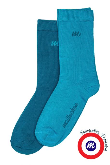 Le pack chaussettes MAILLOCHON REG Turquoise (X2)