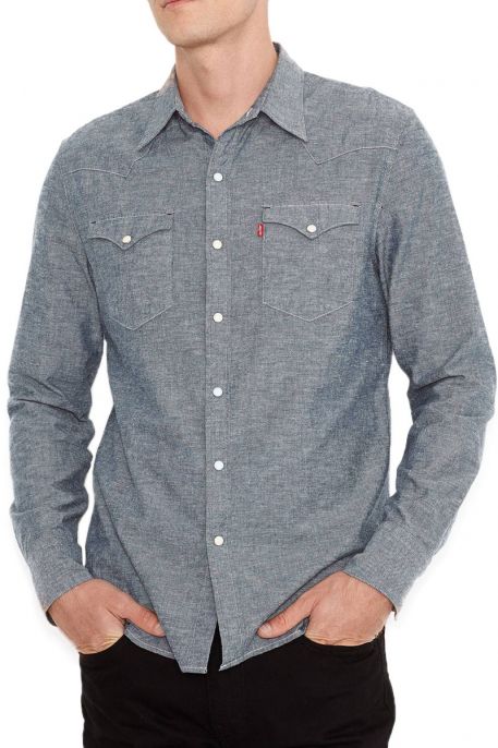Chemise LEVIS WESTERN Blue recycled chambray 