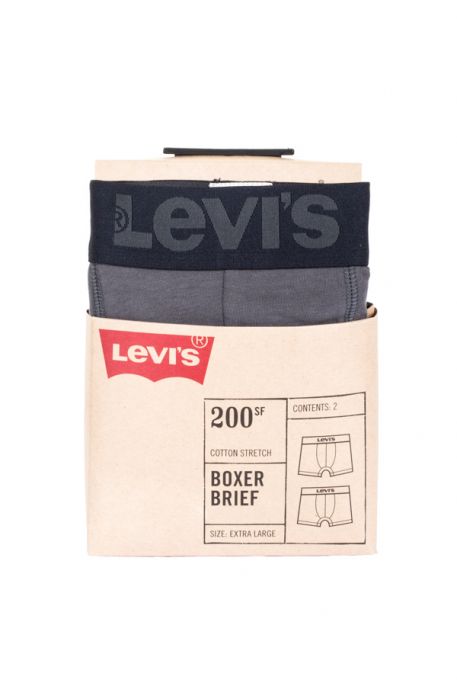 Boxer LEVIS BRIEFS Dark Grey (pack x2)