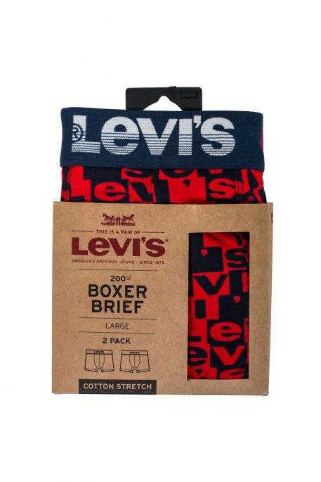 Boxer LEVIS BRIEFS Navy Red  (pack x2)