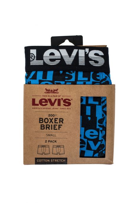 Boxer LEVIS BRIEFS Black / Blue (pack x2)