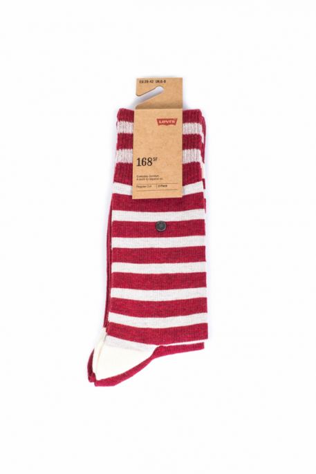 Chaussettes LEVIS® 168SF STRIPE 2 PACK Red