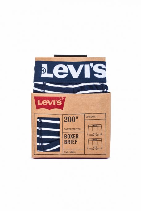 Boxer LEVIS STRIPE Bleu (pack x2)