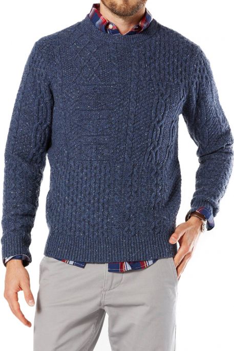 Pull DOCKERS PATCHWORK Blue heather