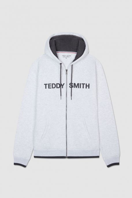 Sweat TEDDY SMITH GICLASS HOODY White Melange