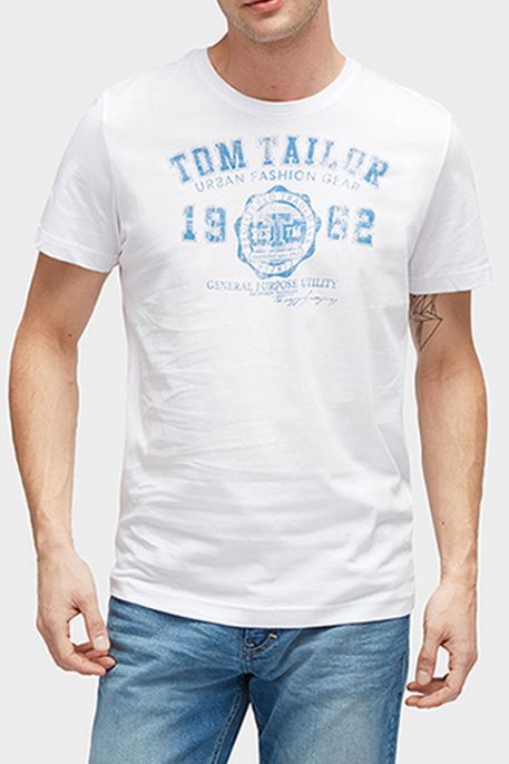 Tee-shirt TOM TAILOR LOGOPRINT White