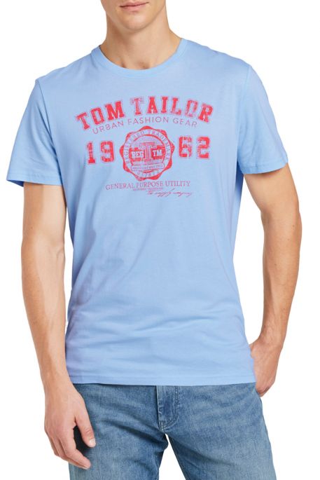Tee Shirt TOM TAILOR LOGO Light Blue