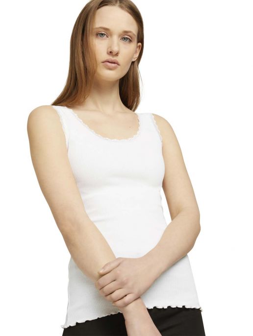 Top TOM TAILOR RIBBED White