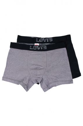 Boxer LEVIS BIO Grey / Black (pack x2)