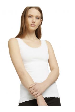 Top TOM TAILOR RIBBED White