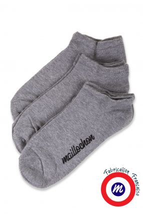 Le pack chaussettes MAILLOCHON INVISIBLE Gris (X3)