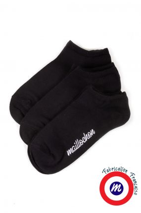 Le pack chaussettes MAILLOCHON INVISIBLE Noir (X3)