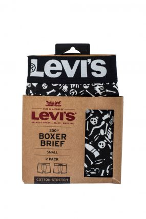 Boxer LEVIS BRIEFS Black / White (pack x2)