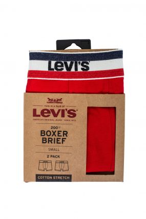 Boxer LEVIS BRIEFS Red / Black (pack x2)