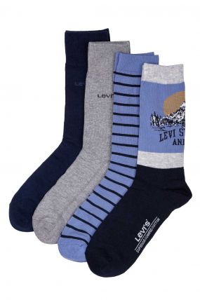 Le pack chaussettes LEVIS REGULAR Blue (X4)