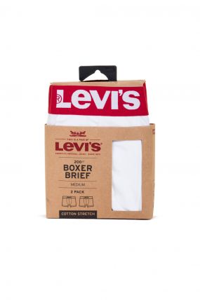 Boxer LEVIS BRIEFS White/White (pack x2)