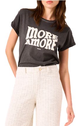 T-shirt GARCIA "Amore" Anthracite 