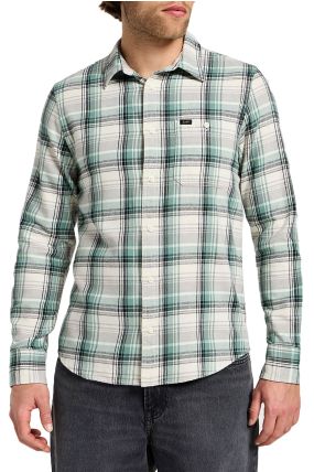 Chemise à carreaux LEE White