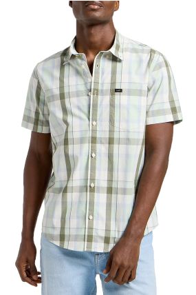 Chemise LEE BUTTON Poppy Kaki