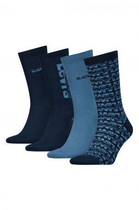 Coffret de 4 paires de chaussettes LEVI'S® REG CUT Blue Combo