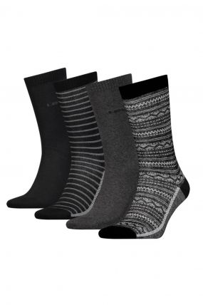 Coffret de 4 paires de chaussettes LEVI'S® REG CUT Black Combo