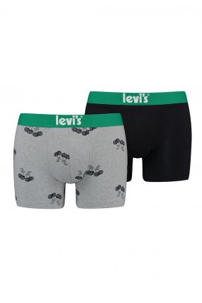 Boxer LEVI'S® CHERRY Light Grey Melange Green (lot de 2)