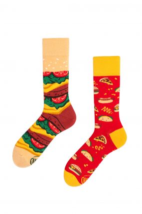 Chaussettes MANY MORNINGS FAST FOOD Rouge