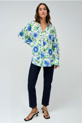 Blouse SALSA LOOSE PRINTED Medium Green