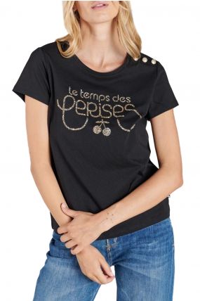 Tee-shirt LE TEMPS DES CERISES CAROLE Black