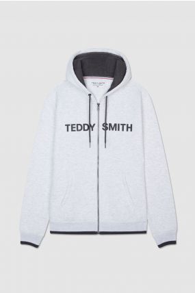 Sweat TEDDY SMITH GICLASS HOODY White Melange