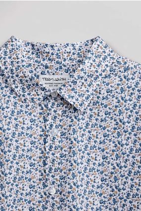 Chemise TEDDY SMITH CARTON ML Blanc Micro Floral