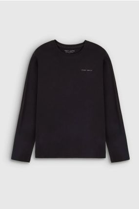 T-shirt TEDDY SMITH THE TEE ML Noir 