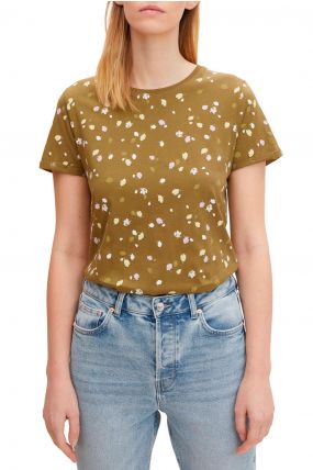 Tee Shirt TOM TAILOR Olive Small Floral Design 