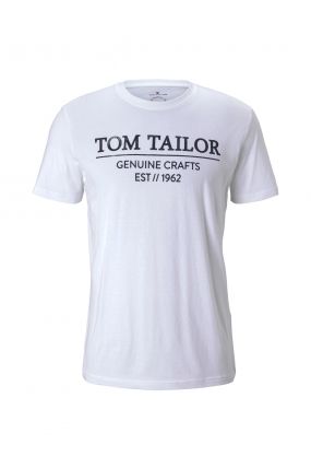 Tee Shirt TOM TAILOR LOGO White
