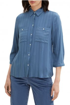 Chemise TOM TAILOR Stormy Sea Blue 