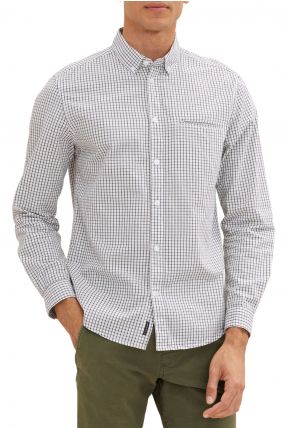 Chemise TOM TAILOR off white small check 