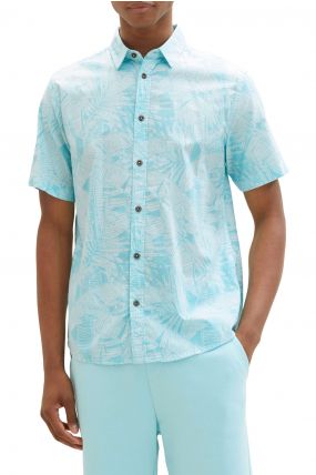 Chemise TOM TAILOR PALMIER Turquoise