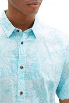 Chemise TOM TAILOR PALMIER Turquoise